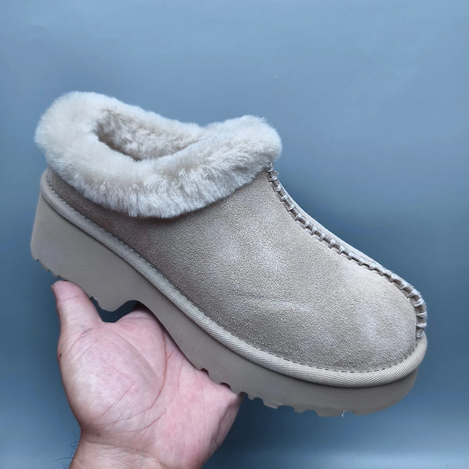 💰480 UGG sheepskin all-in-one snow boots 2510 thick-soled wedge fashion shoes Color: maroon sand walnut Matching size: 35-40